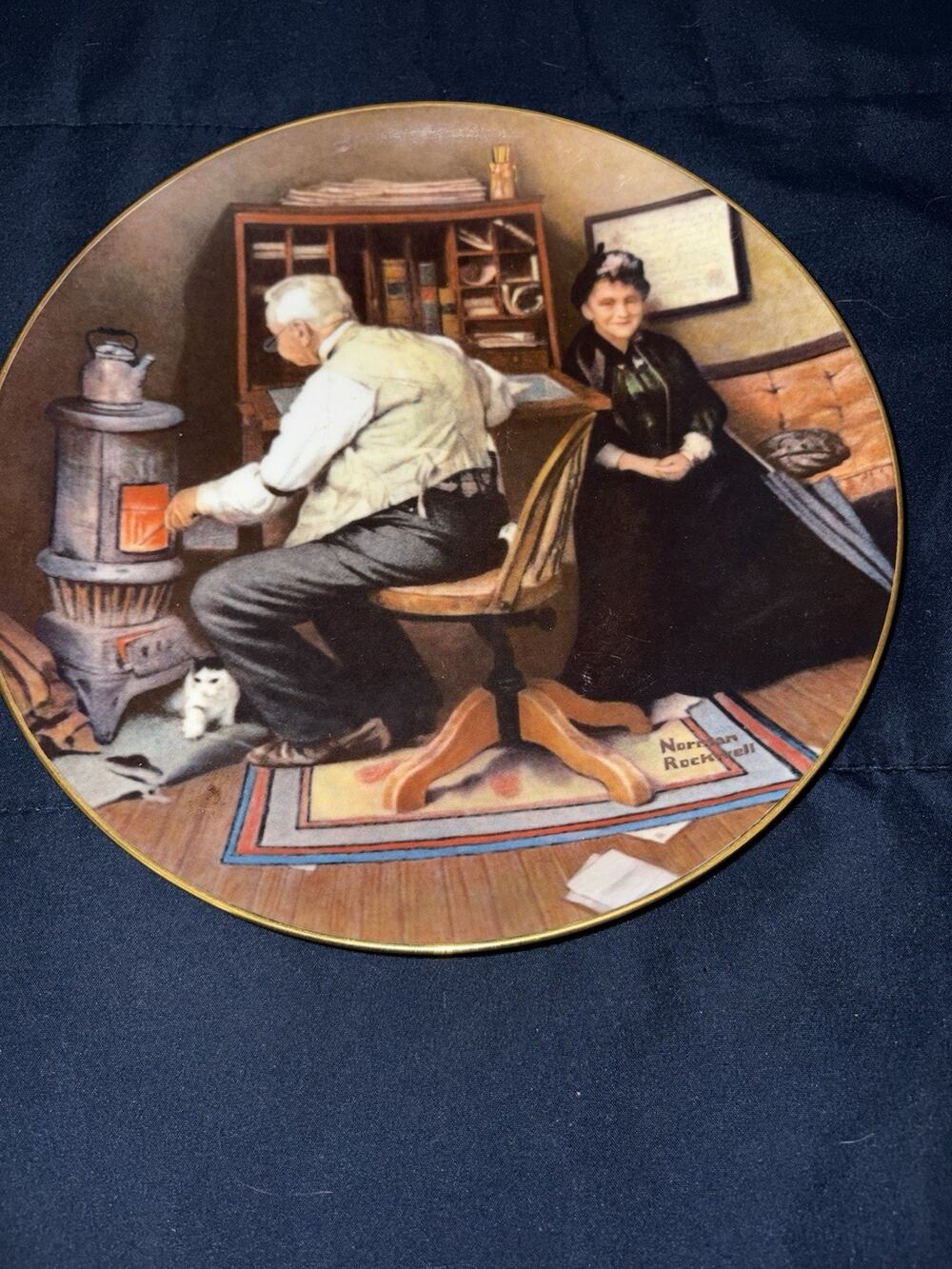 Vintage 1987 Norman Rockwell " Keeping Company" 1420 B